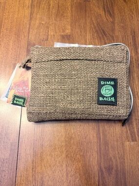 Dime Bags Padded Hemp Pouch Brown 10 in x 5 in x 1 in Zipper Closure